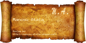 Mancsu Atala névjegykártya